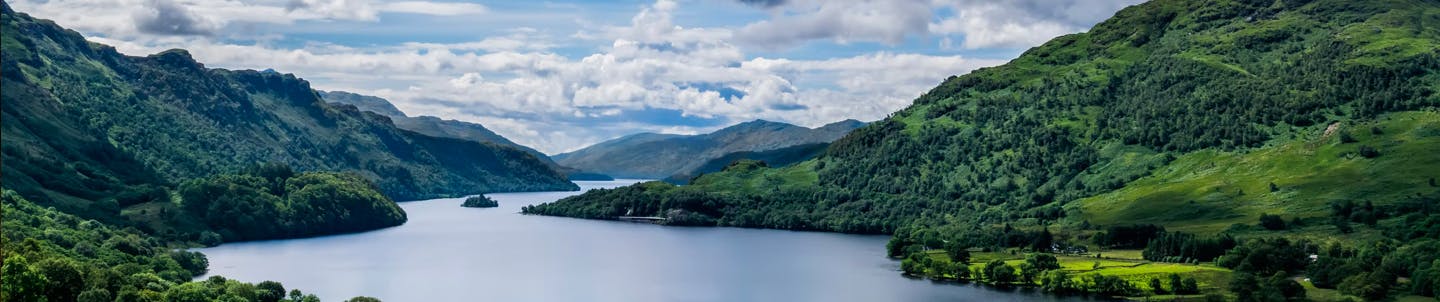 wide angle view of loch lomond