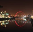 glasgow river clyde at night