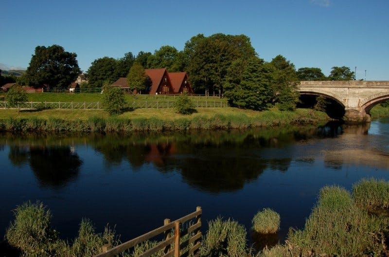 River Edge Lodges by the banks of the River Earn, near Perth