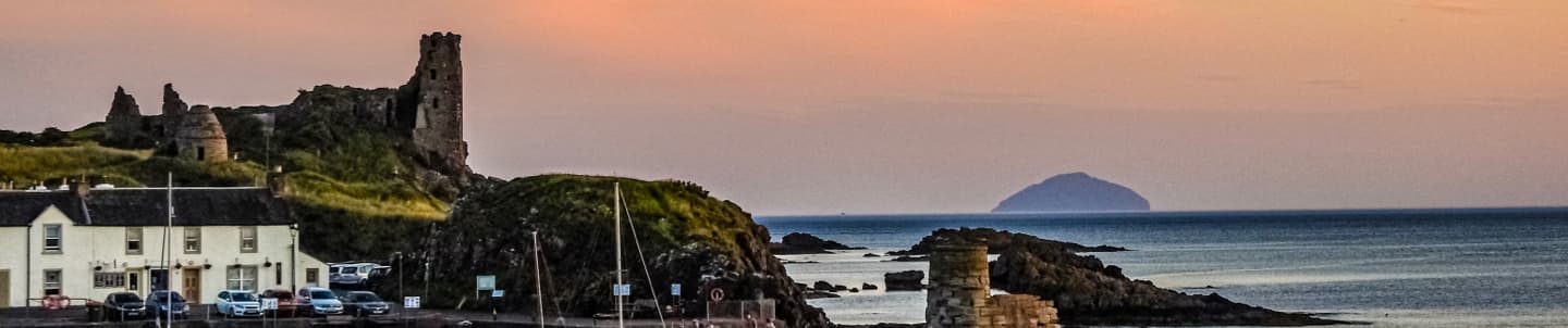 town and coastline in ayr