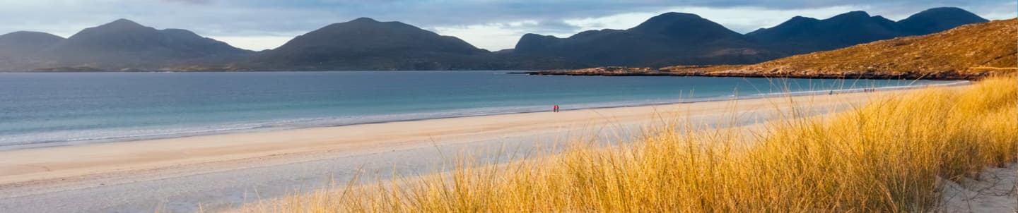 wide angle of beach on isle of harris