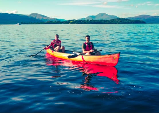 people canoeing on loch lomond