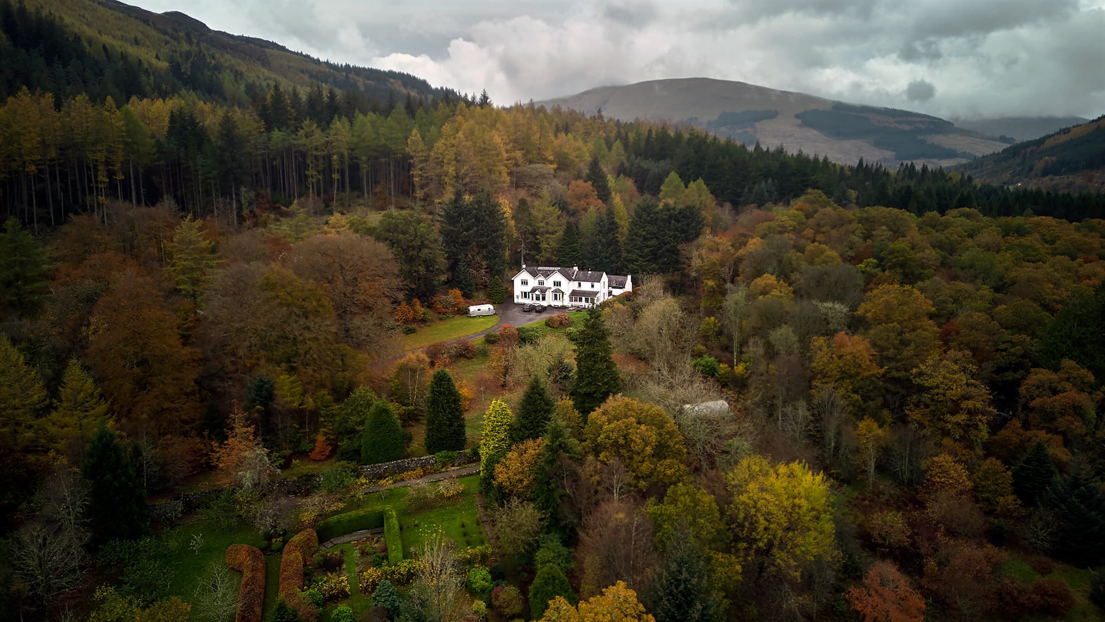 Ardoch Lodge Ariel view