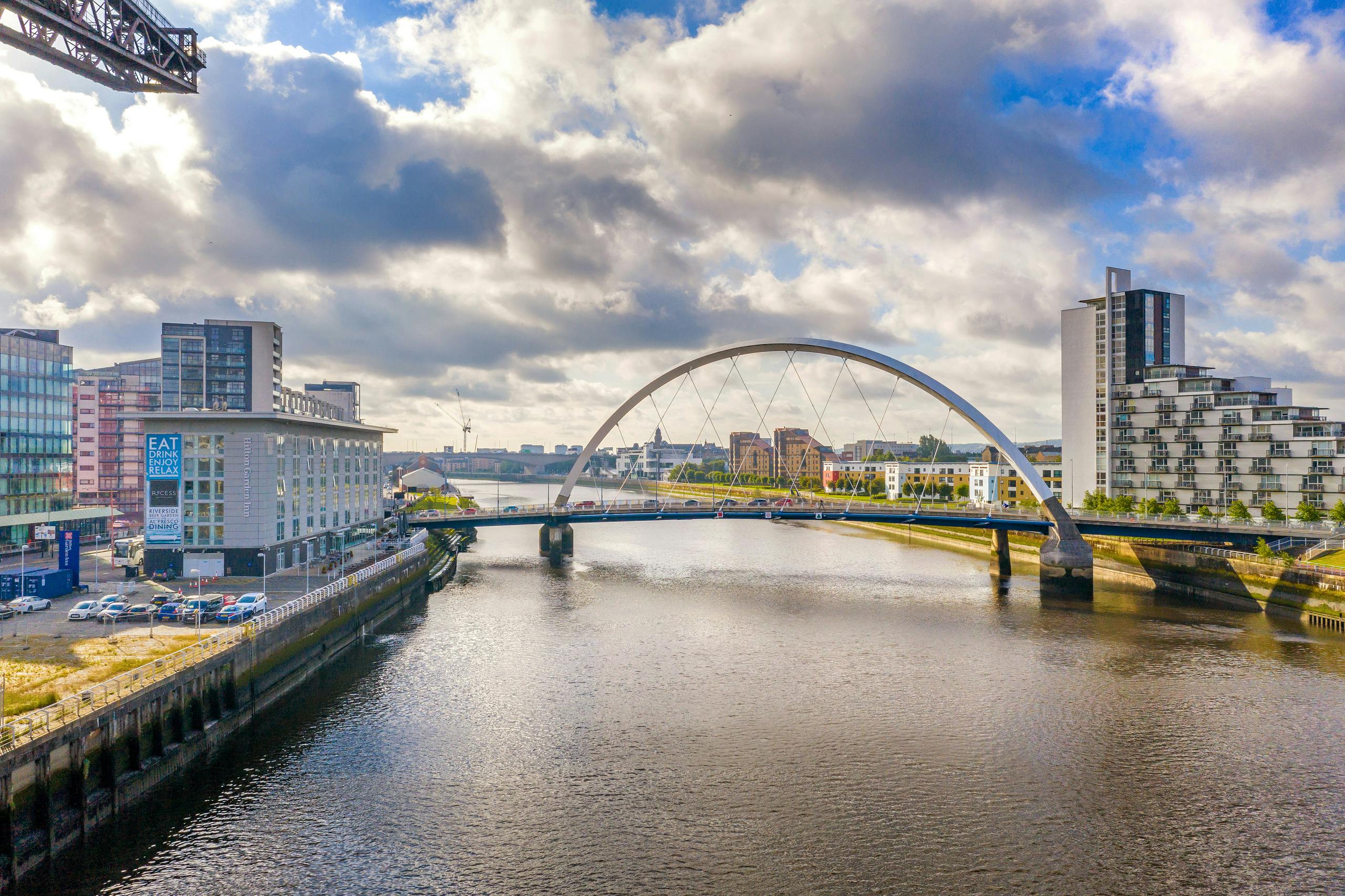 The Clyde Arc and the river Clyde
