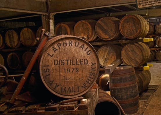 barrel of islay malt whisky